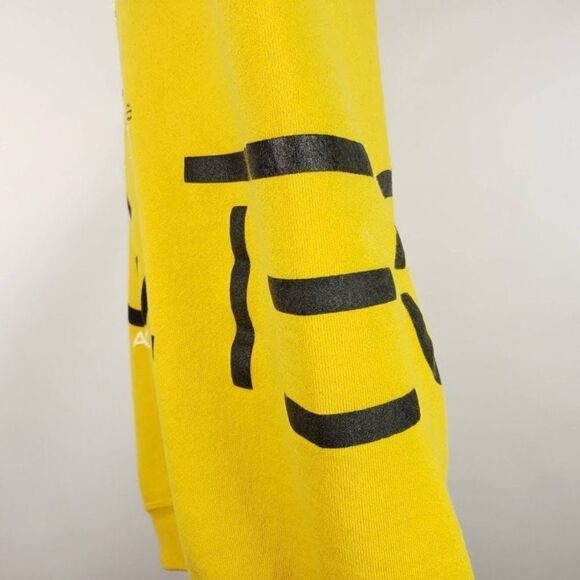 Georgia Tech Yellow Jackets Sweatshirt Vintage 80s GA Spellout Wraparound Print - Picture 6 of 10